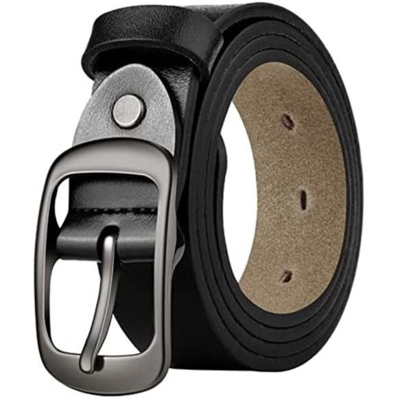 [2 Pack] Women\'s Belt,West Leathers Fashion Cowhide with Pin Buckle Waist Belt main image 5